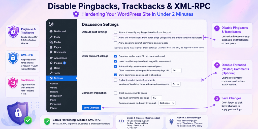 How to Disable WordPress Pingbacks